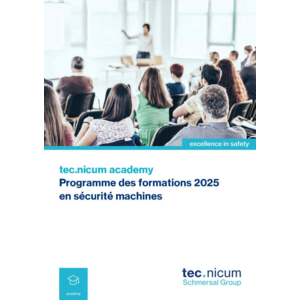 tec.nicum présente son nouveau catalogue de formation 2025 à la sécurité machine