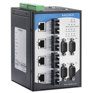 NPort S8458 de Moxa: serveur de ports et switch Ethernet avec 8 ports Ethernet