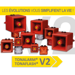 Nouvelle version des sirènes électroniques TONALARM® V2 et des combinés TONAFLASH®V2