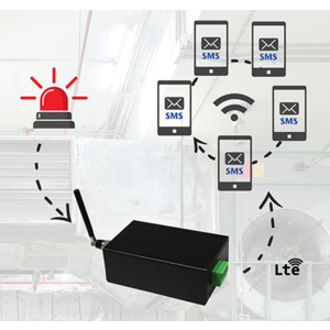 Modem GSM-TMM pour l'envoi de messages d'erreur au format SMS