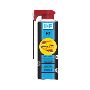 F2 Double Spray, un nettoyant lubrifiant de précision pour les contacts électriques et électroniques