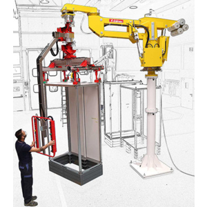 Dalmec lance un nouveau manipulateur pneumatique pour la manutention d’armoires métalliques lourdes 