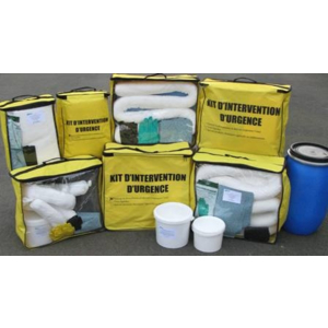 Kit absorbant anti-pollution et d'intervention d'urgence