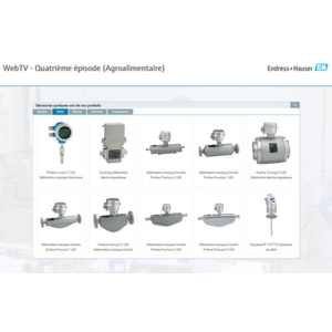 WebTV d'Endress+Hauser pour les industries agroalimentaires