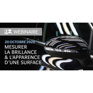 Webinaire - Mesure de la brillance et de l'apparence d'une surface