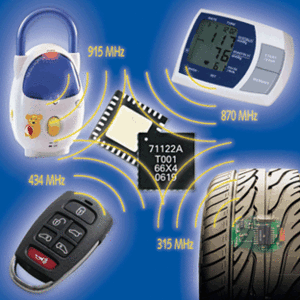 Puce à récepteur RF agile en fréquence pour lecture automatique de compteurs et télécommandes