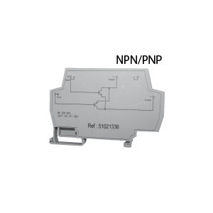 Borne de conversion de polarité NPN/PNP avec pas de 6 mm