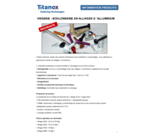 Catalogue Visserie aluminium Titanox