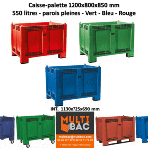 Caisse-palette Eurobox 1200x800x850 mm