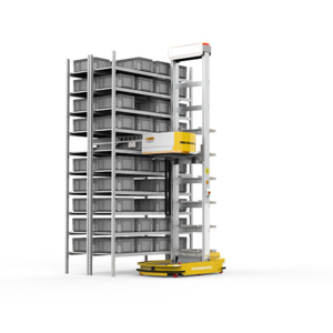 SSI RackBot, un robot autonome pour le prélèvement et transfert des bacs et cartons