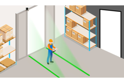 Projecteur de ligne virtuelle LED: pour diminuer le risque d'accident entre piétons et engins de manutention