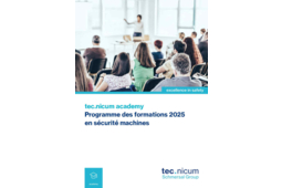 tec.nicum présente son nouveau catalogue de formation 2025 à la sécurité machine