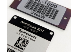 Etiquettes photocomposées en aluminium XHT pour applications haute température