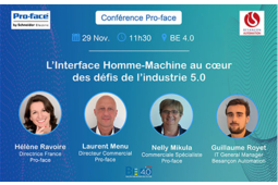 Pro-face by Schneider Electric participe au salon BE 4.0