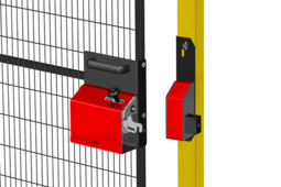 D-FenceLock, une serrure avec interrupteur de sécurité pour porte de cloison de protection grillagée 