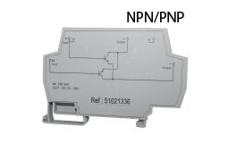 Borne de conversion de polarité NPN/PNP avec pas de 6 mm