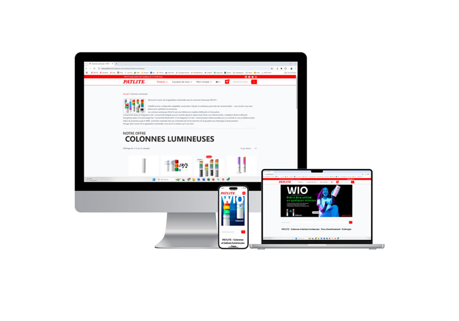 PATLITE EUROPE lance son e-shop pour les professionnels : la signalisation industrielle 24h/24, où que vous soyez !