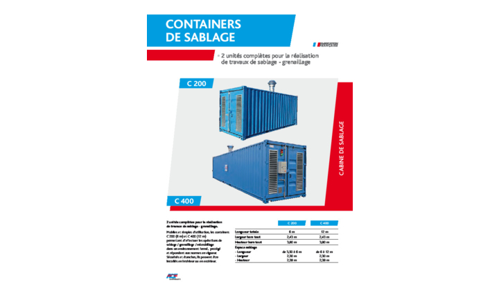 Container de grenaillage sablage aerogommage : Devis sur Techni-Contact -  Materiel de sablage