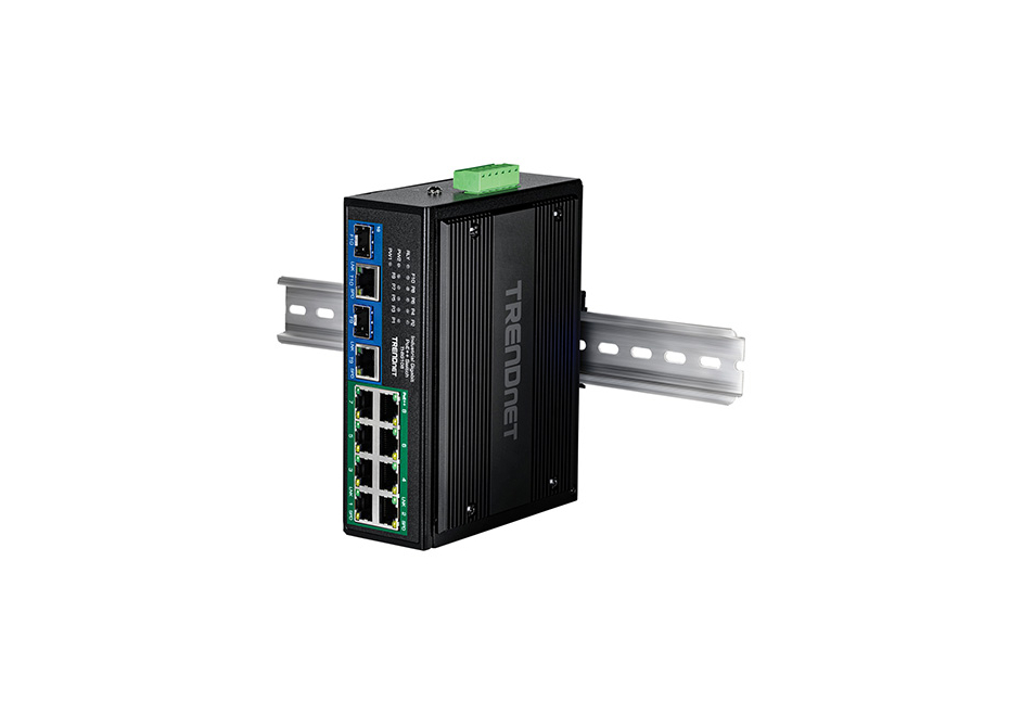TRENDnet dévoile un nouveau switch industriel Gigabit 400 W PoE++ à rail DIN à 10 ports