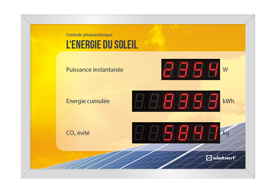 Afficheur pour photovoltaique