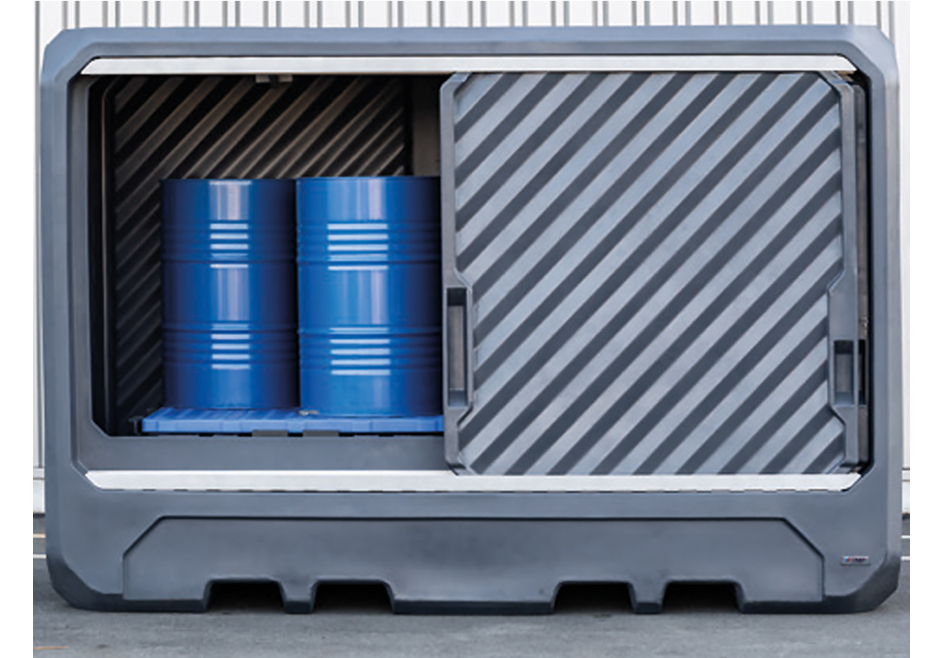 Conteneur de stockage avec rétention - CONT3M-PEHD de chez DIFOPE