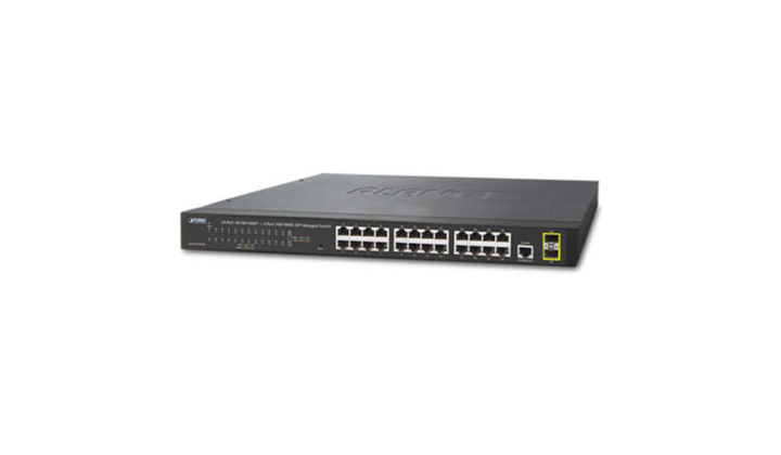 Switch industriel manageable GS-4210-24T2S de Planet