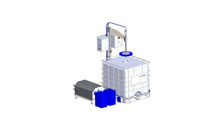 Station de lavage pour containers IBC