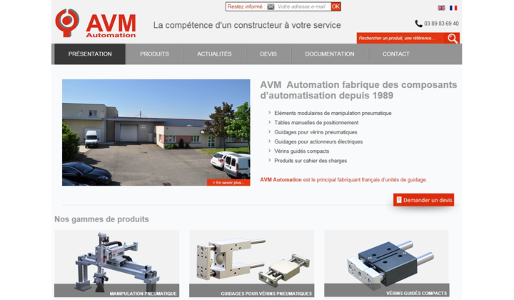 AVM Automation lance son nouveau site internet