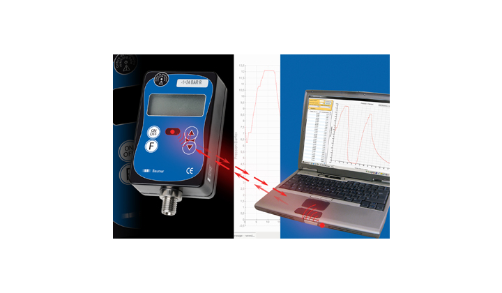 Manomètre électronique portable à mémoire intégrée et port infrarouge