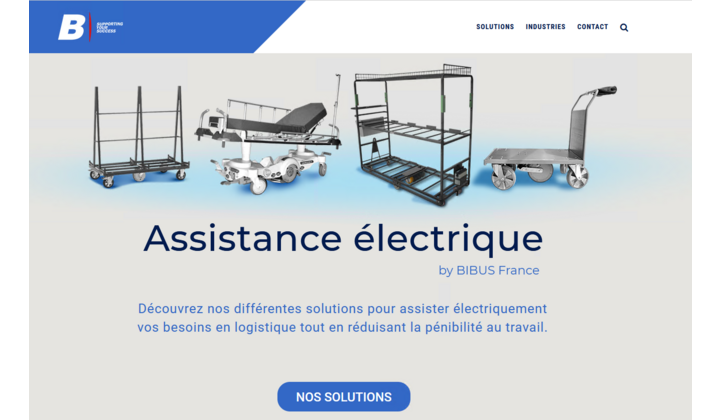 Bibus France lance un nouveau site dédié à l'assistance électrique dans les milieux industriels 