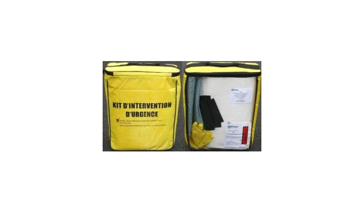Kit absorbant antipollution pour hydrocarbures 27 litres
