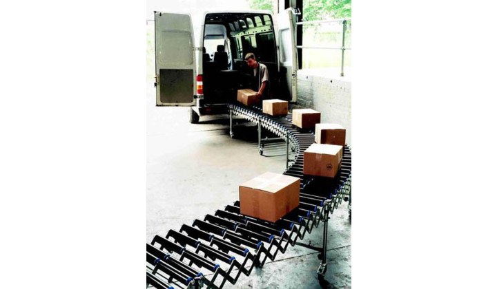 Convoyeur à rouleaux extensible mobile