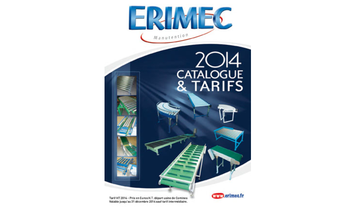 Erimec lance son nouveau catalogue Convoyeurs et accessoires 2014 