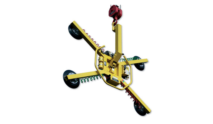 Palonnier à ventouses pour vitrage et plaque de verres - Robot à ventouses  pour grue, mini-grue ou chariot élévateur