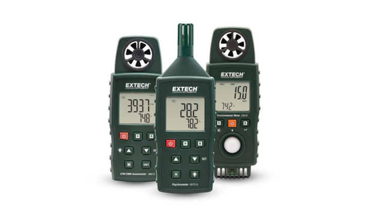 Extech Instrument lance la gamme 510 composée de plusieurs appareils de mesure environnementaux