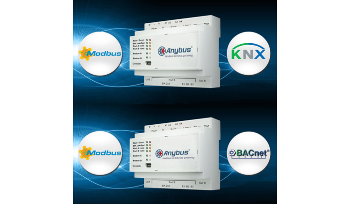 De nouvelles passerelles Anybus Modbus - KNX et Modbus - BACnet chez HMS