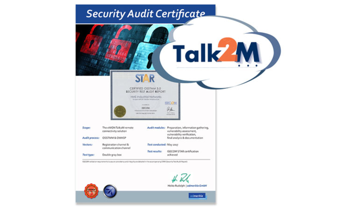 eWON® Talk2M obtient la certification de sécurité ISECOM STAR