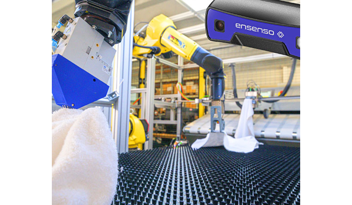 La robotique intelligente pour les blanchisseries comble les lacunes de l'automatisation grâce aux caméras 2D et 3D d'IDS