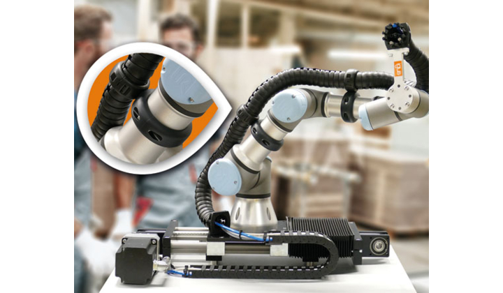 Igus lance un nouveau concept de fixation rapides des chaînes porte-câbles aux cobots et robots industriels 