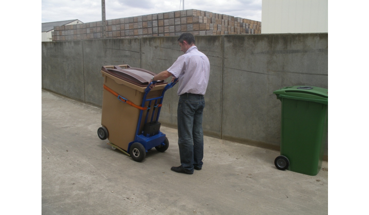 Diable pour conteneur poubelles