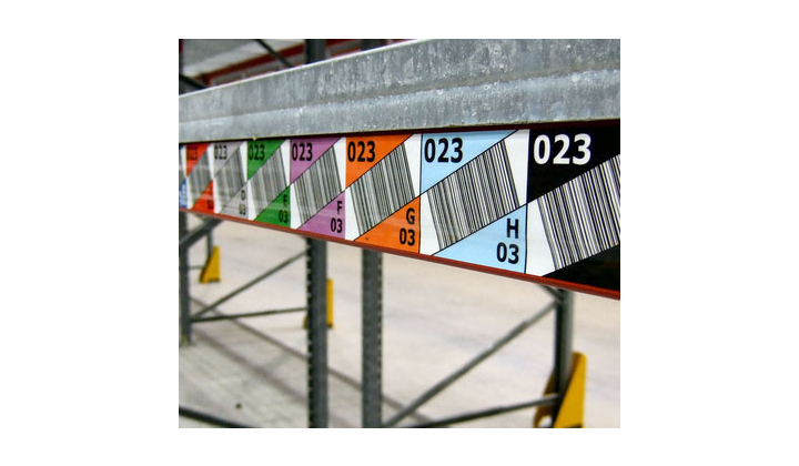 Étiquettes codes barres Inotec pour rayonnages de palettes