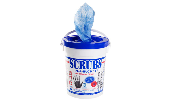 SCRUBS, des lingettes pour le nettoyage difficile des mains en maintenance industrielle