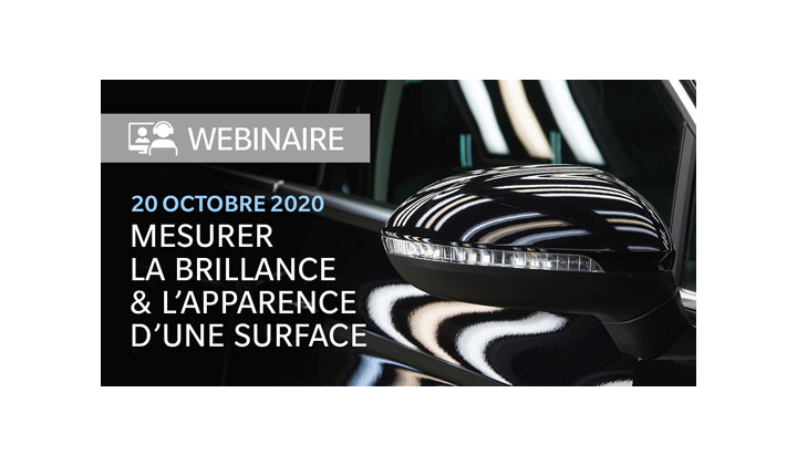 Webinaire - Mesure de la brillance et de l'apparence d'une surface