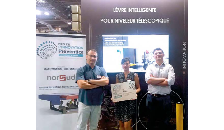 La lèvre intelligente pour niveleur télescopique de Norsud lauréate du prix innovation Préventica 2017