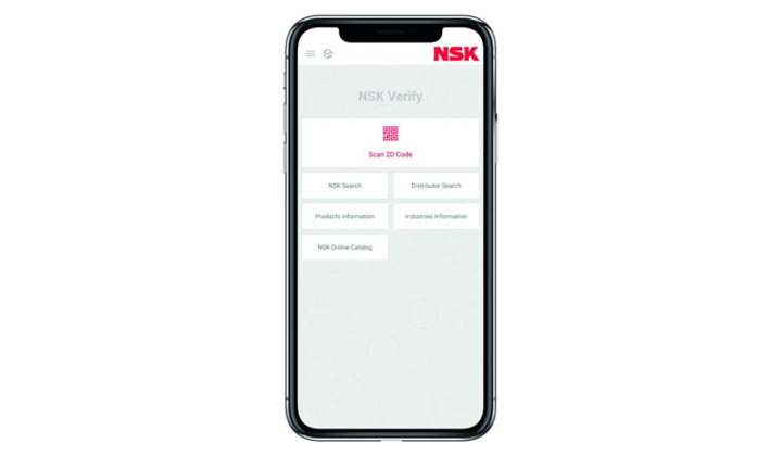 Appli NSK Verify actualisée pour inclure les roulements industriels