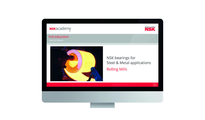 NSK ajoute à son académie en ligne un nouveau module de formation sur les roulements pour laminoirs