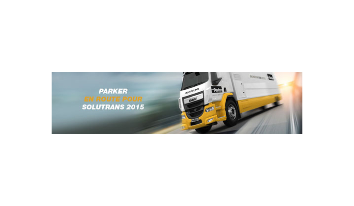 Un camion d’exposition Parker sur Solutrans 2015