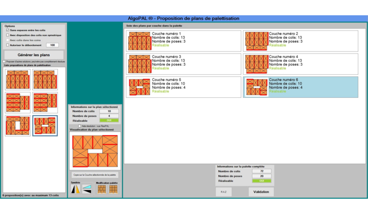 ALGOPAL® : une application qui simplifie les plans de palettisation