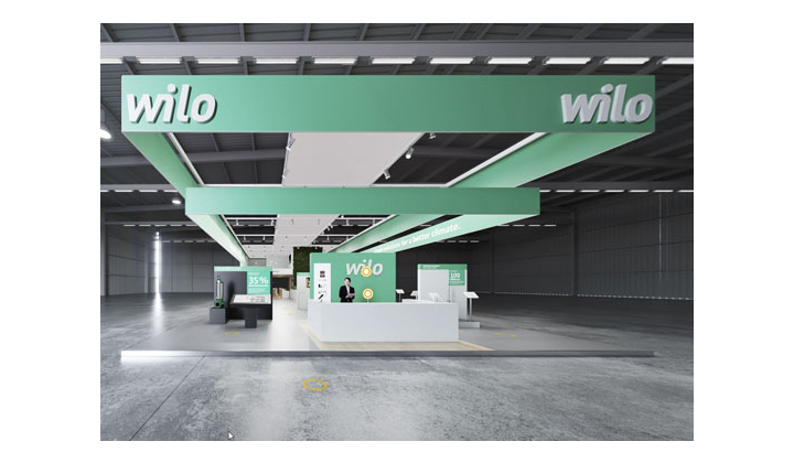 Wilo, première entreprise de l'industrie des pompes  avec un stand d'exposition virtuel