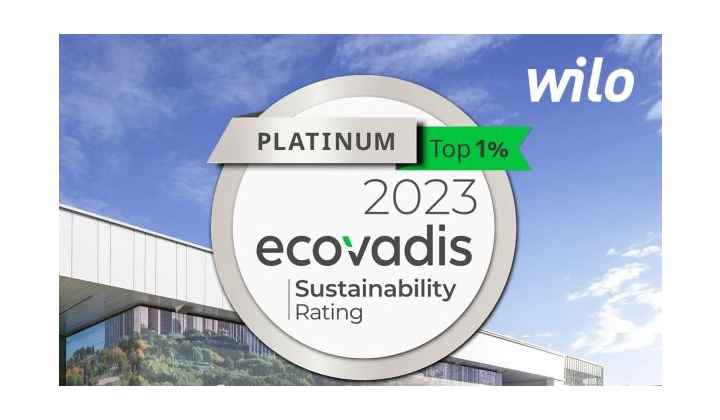 Wilo reçoit à nouveau la plus haute distinction EcoVadis en matière de développement durable